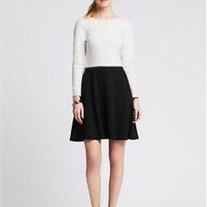 Banana Republic Elegant Black and cream Dress size 8
